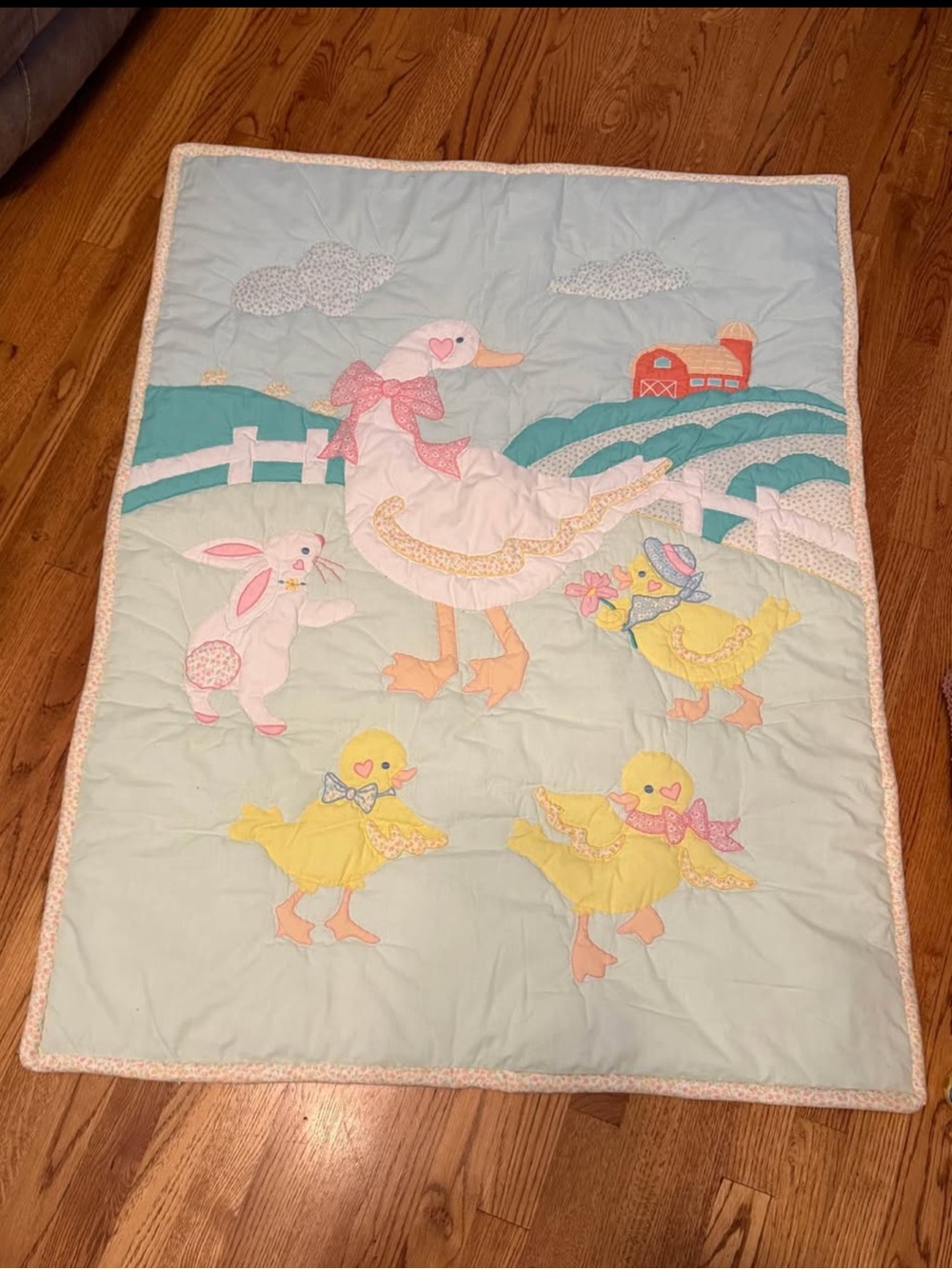 Vintage handmade baby quilt